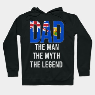 Turks And Caicos Dad The Man The Myth The Legend - Gift for Turks And Caicos Dad With Roots From Turks And Caicos Hoodie